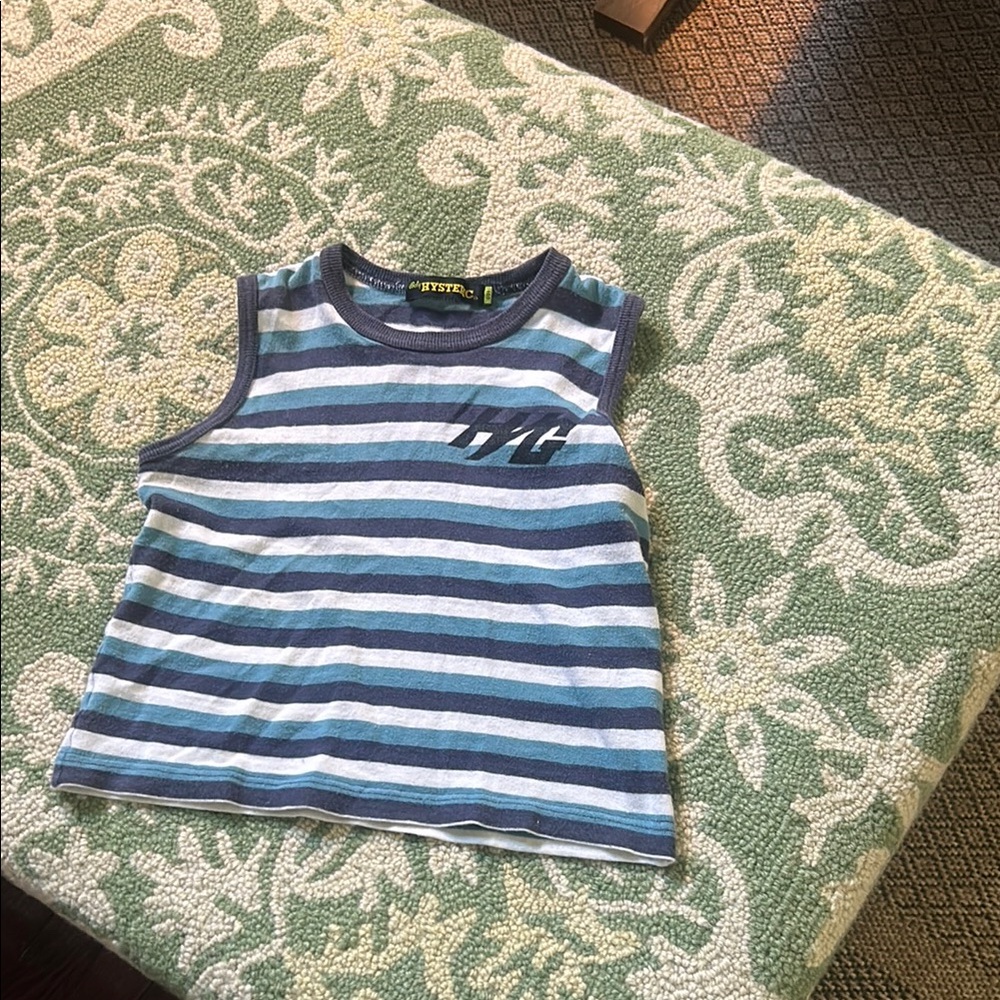 Hysteric Glamour Striped Blue Baby Tank Size Medium